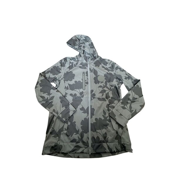 G/FORE Men Tonal Floral Weather Resistant Repeller Jacket Charcoal M NWOT - Picture 3 of 9